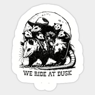 We Ride at Dusk Sticker